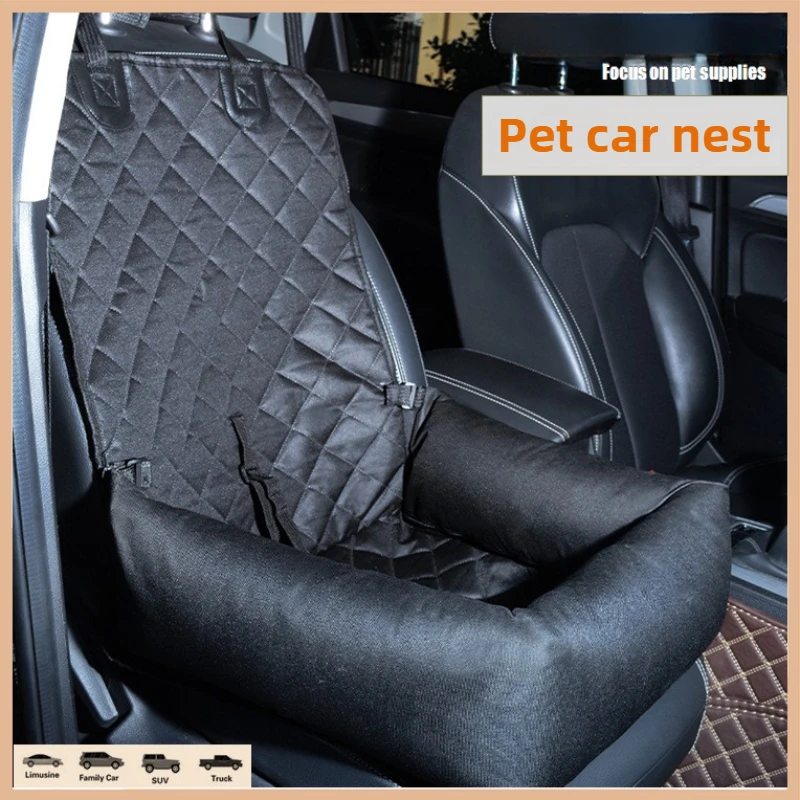 Car Kennel Dog Basket Pet Car Pad Foldable Large Capacity Anti-dirty Double Layer Thickened Pet Seat Cushion