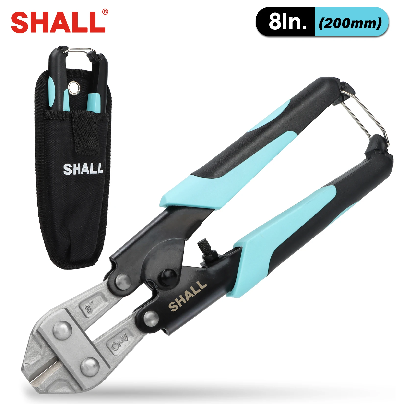 SHALL 8-Inch Mini Bolt Cutter Small Heavy Duty Wire Cutter Bolt  Plier 7mm Max Cutting Security Lock Multi hand tools