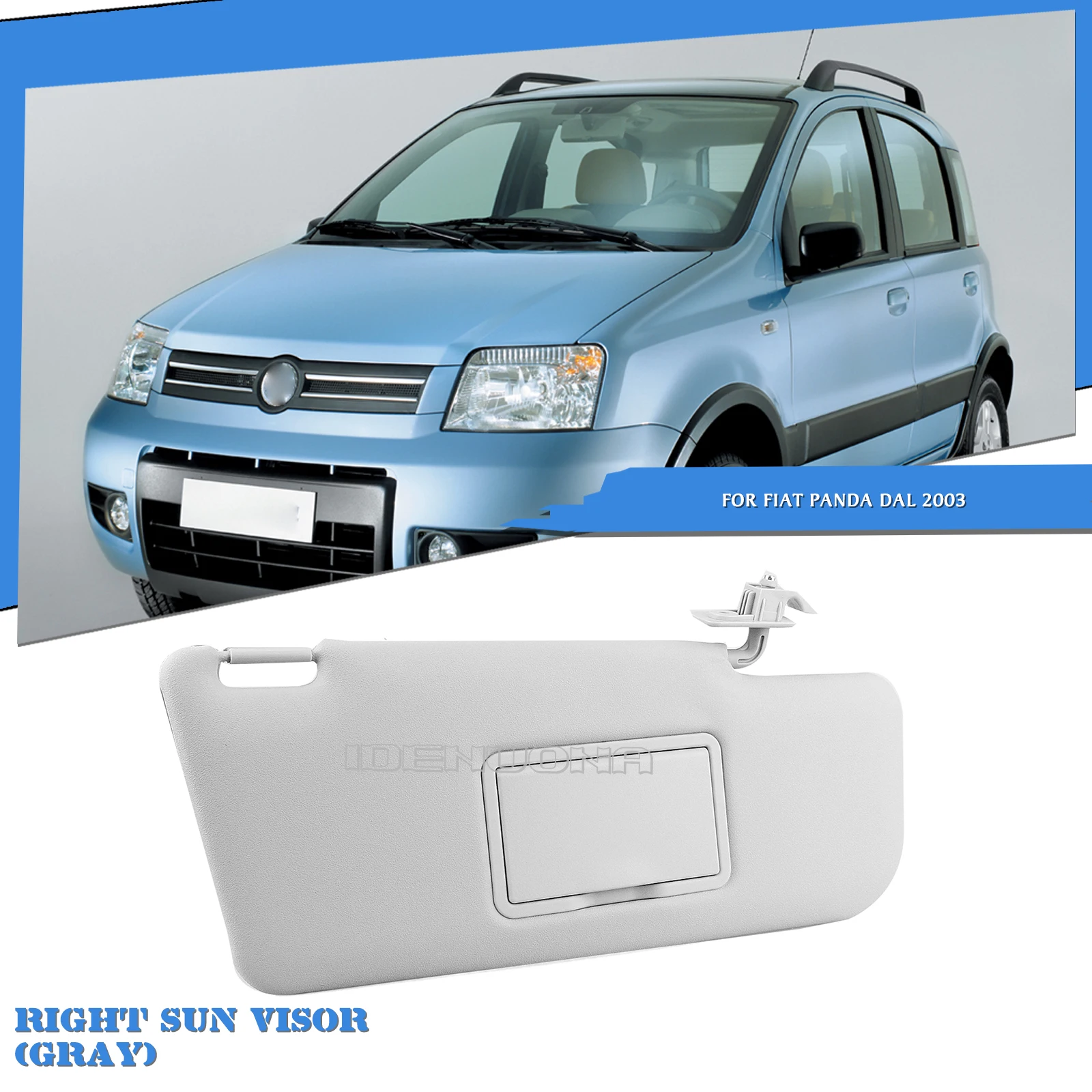 For FIAT PANDA DAL 2003 Gray Sun Visor Front Window Sunvisor Sunshade Sunshield Shield Blind Shade Cover Left / Right Side