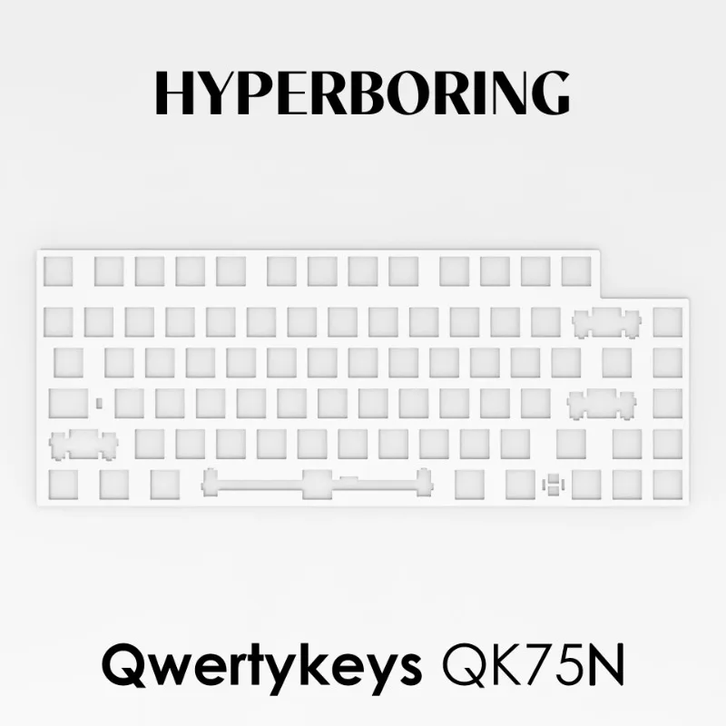 Qwertykeys QK75N Mechanical Keyboard Plate PC PP POM Aluminum Carbon Fiber Brass Gaming Keyboard Positioning Plate