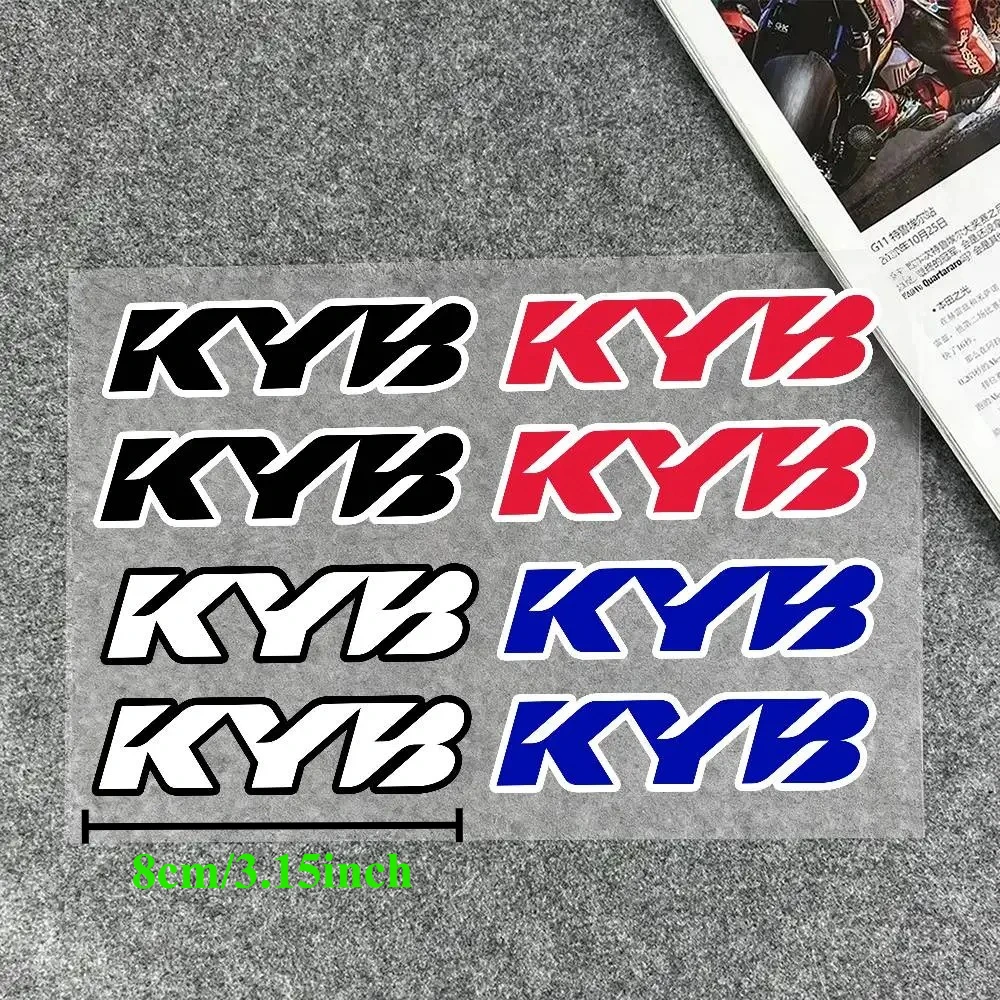 1SET 4 Color Sport Triple Letter Stickers Pack, Waterproof Racing Font Decals for Bike Shock Absorber Decor