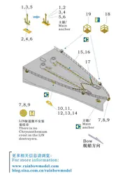 Rainbow PE for 1/700 Accessories of IJN Foremost Deck Rb7094