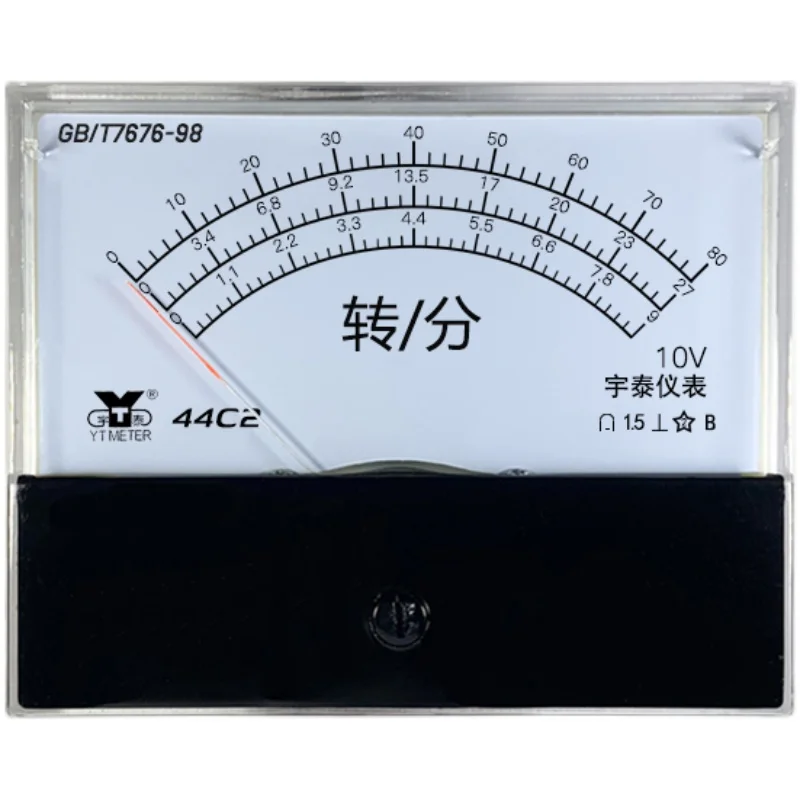 Pointer Tachometer 10V Three Scale Three Range Meter 44c2 80 Turn 27 Turn 9 Turn 80 * 100mm