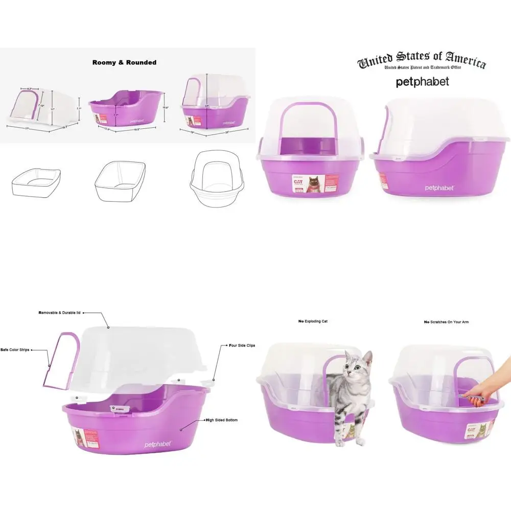 

Большой закрытый лоток для двух кошек с капюшоном, обеспечивающий уединение и контроль запаха