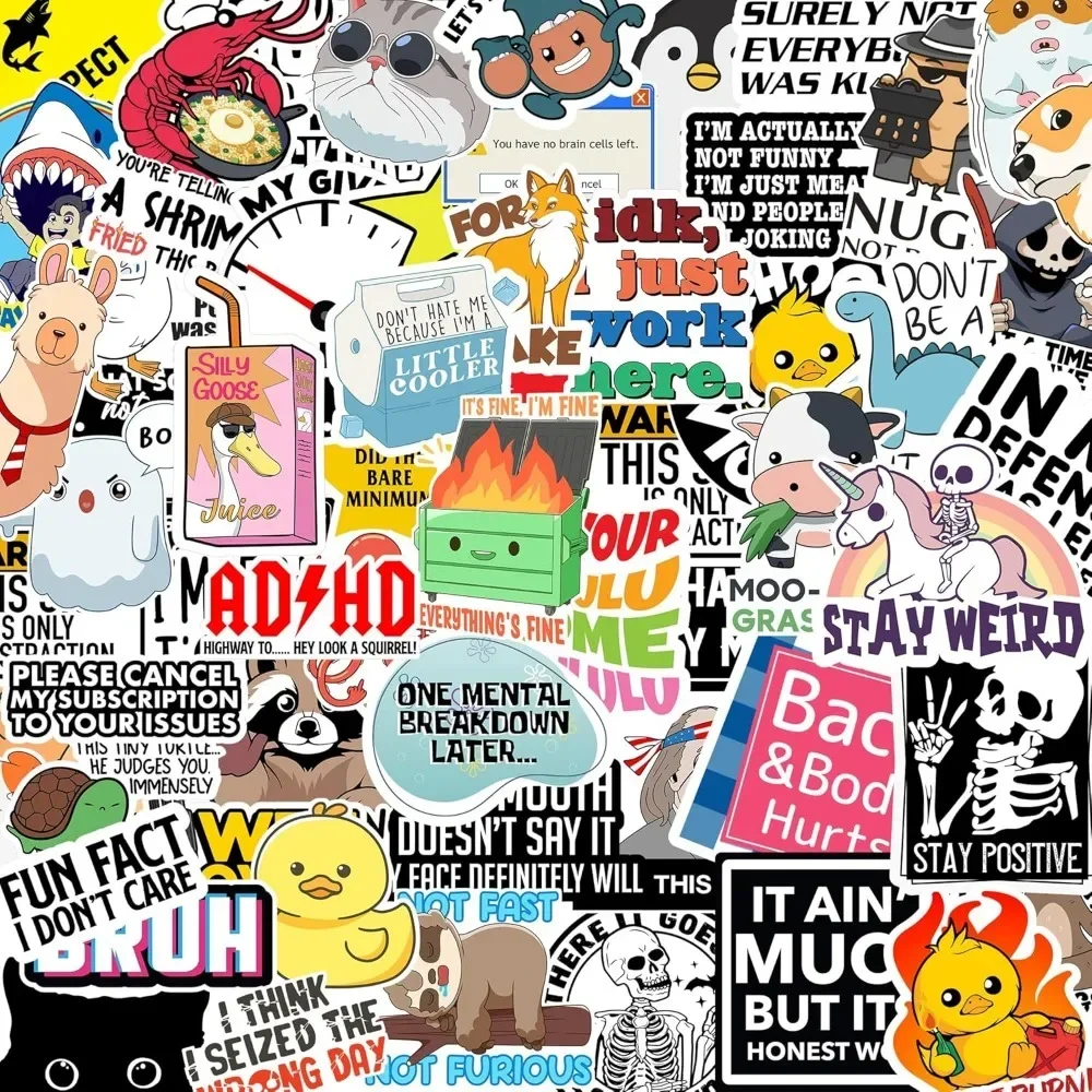 ‌130 Funny Saying Stickers for Adults, Waterproof for Bottles, Laptops, Bumpers, Phones, Hats, Walls, Windows