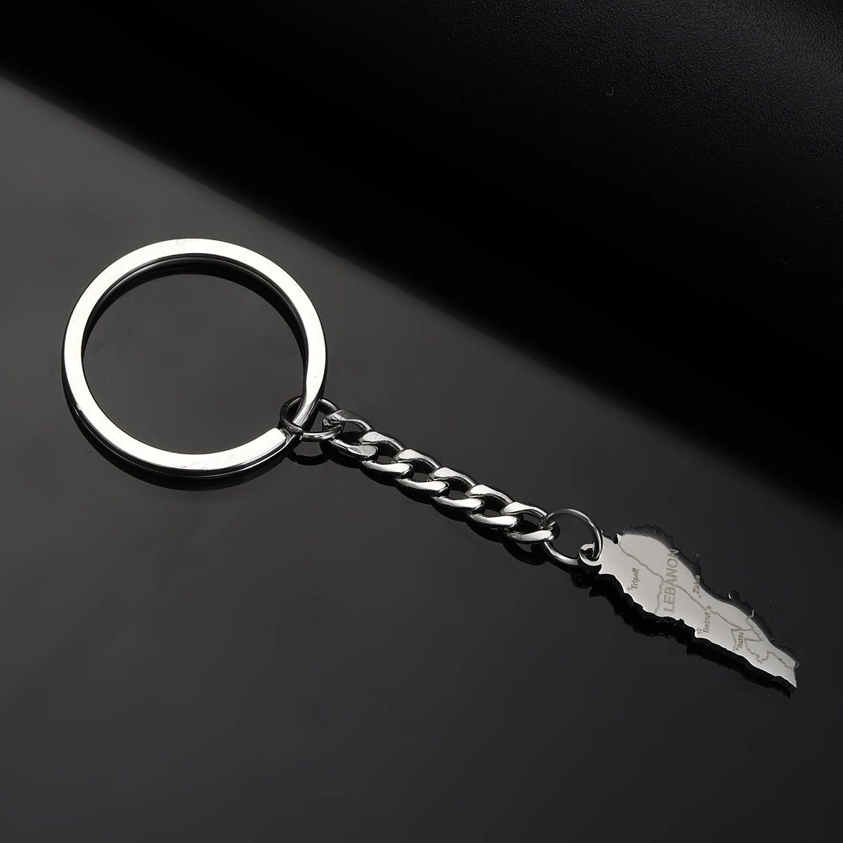 

Stainless Steel Liban Map Flag Pendants Necklaces Keychain Key Ring Jewelry Lebanon