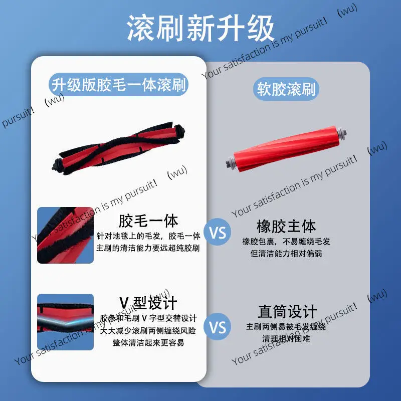 Suitable for stone sweeping robot accessories G10S roller brush T8Plus dust collection version T7S soft rubber main brush