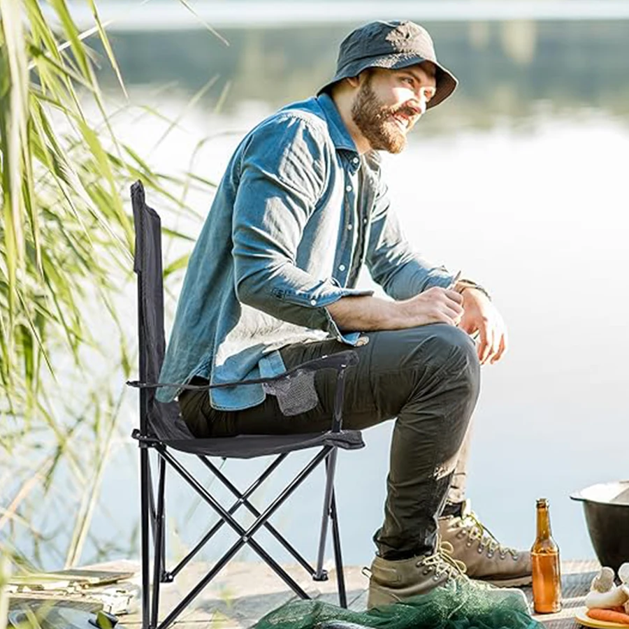 كرسي تخييم كرسي بذراعين قابل للطي كراسي قابلة للطي قابلة للطي لصيد الأسماك على الشاطئ ملحقات طويلة محمولة في الهواء الطلق سطح السفينة السياحية #3