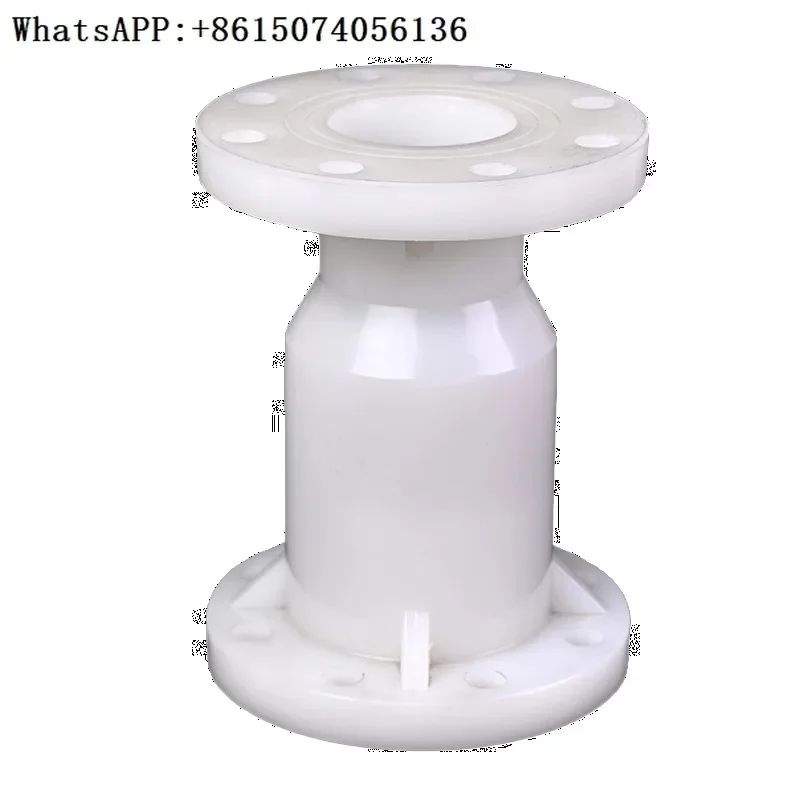PVDF flange vertical check valve chemical valve water pipe ball type one-way  check switch DN100