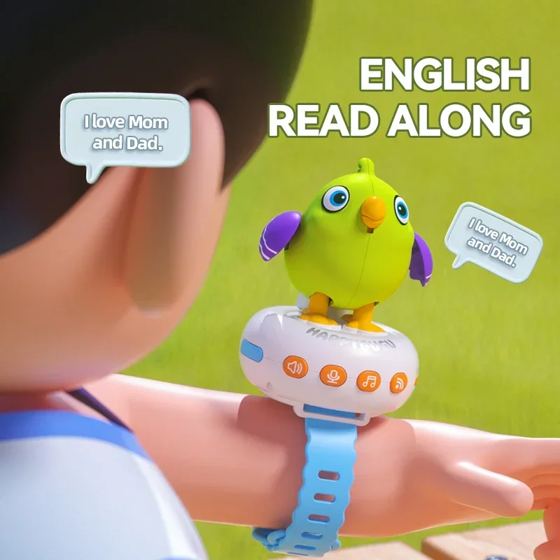 Montre électrique pour oiseaux parlant, enregistrement à Induction contrôlé par le son, répéteur pour animaux de compagnie, électronique éducatif pour enfants