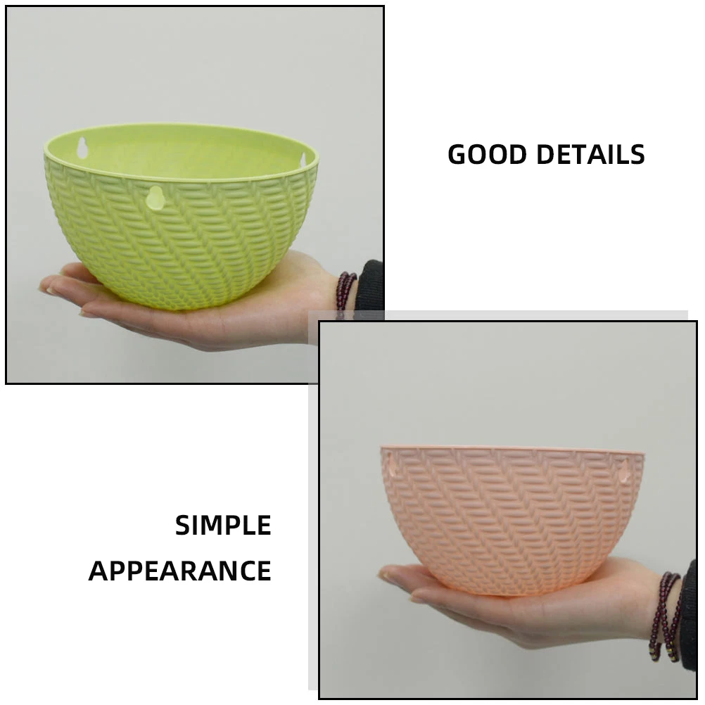 

4 Sets Rattan Hanging Flower Pot Plant Hangers Lovely chid Pots Drainage Hole Chain Holder Gifts Stylish Long Lasting Material