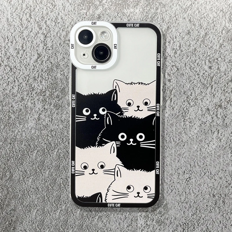 Cartoon Blume Katze Telefon Fall für Xiaomi Mi 13 12 11 Lite 14 13t 12t Poco F5 X5 X3 Pro Redmi 12c Note 13 12 12s 11s 11 10s Abdeckung