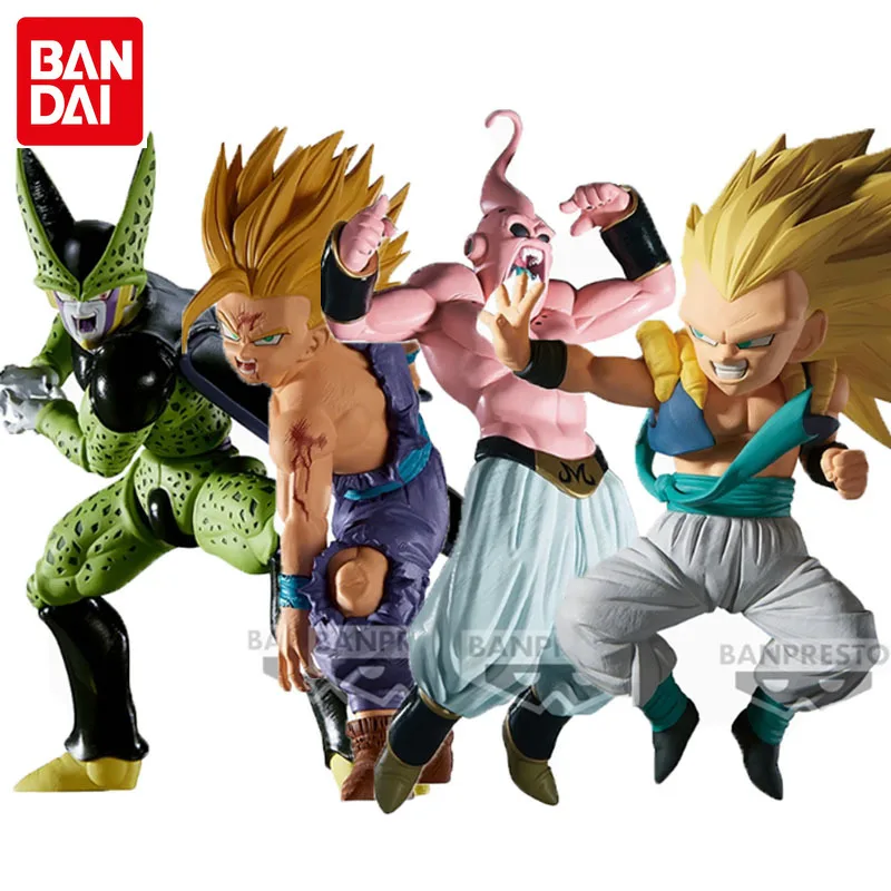 

Bandai Original Dragon Ball Z Anime Figure MATCH MAKERS Cell Son Gohan Majin Buu Gotenks Action Figure Toys for Boys Girls Gift