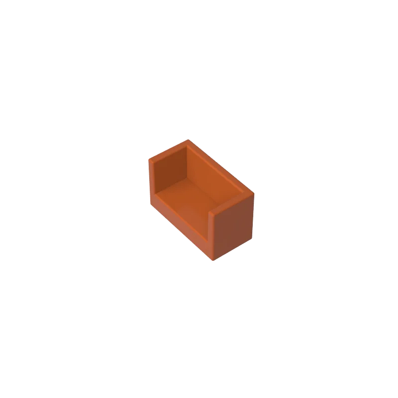 Gobricks 23969 10PCS Panel 1x2x1 Brick with Rounded Parts Corners and 2 Sides Compatible MOC Building Block Education Creative