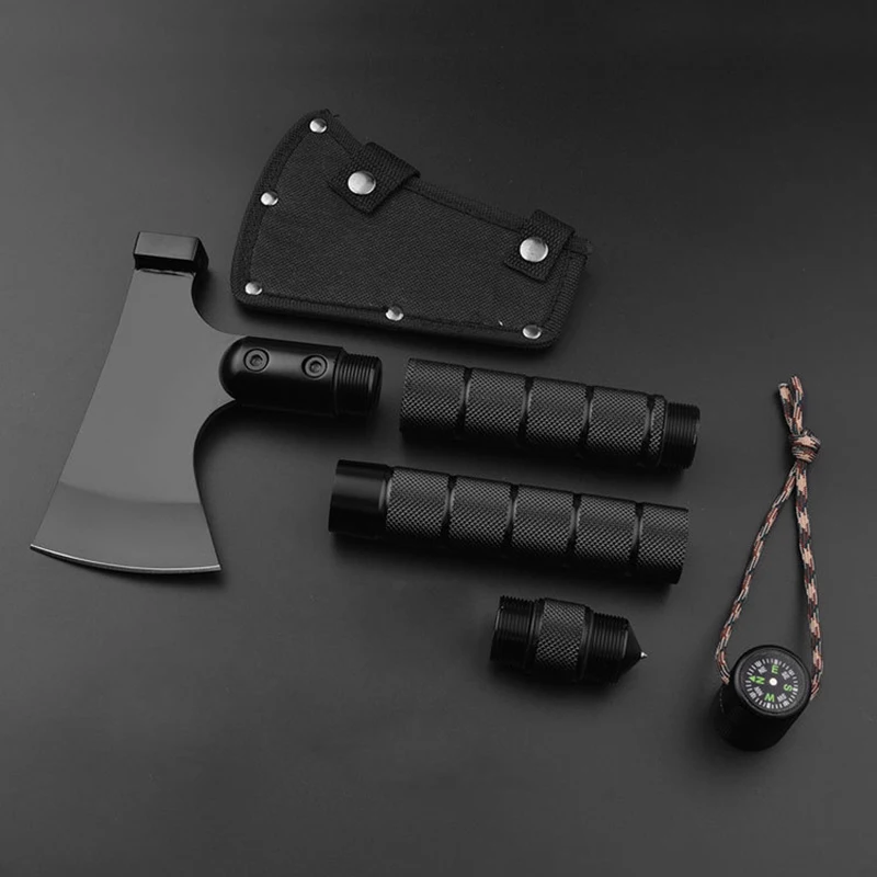 Survival Axe Foldable Camping Axe Multi-Tool Fire Ax Hatchet Portable Outdoor Axes Tactical Hunting Hammer Camp Survival Gear