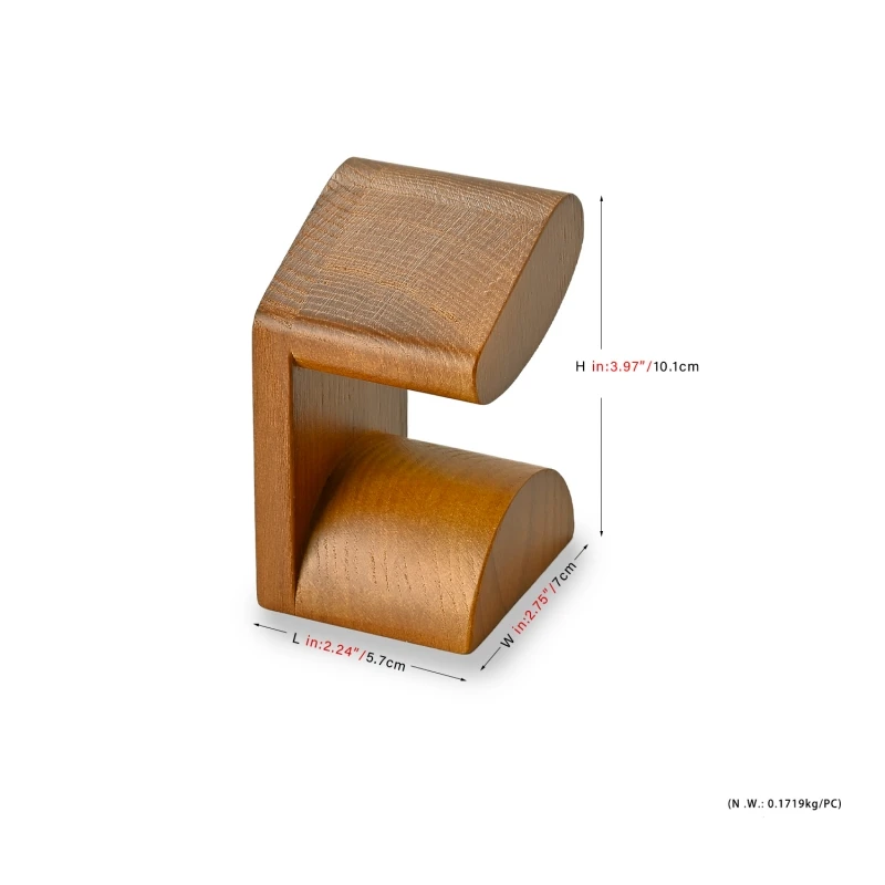 Oirlv Wooden T-Bar Holder Retro Watch Stand Solid Wood Watch Holder Stand Bracelet Holder Wooden Jewelry Organizer Display Stand
