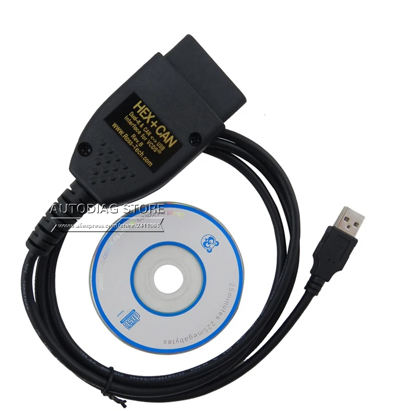 VAG COM 24.7 VAGCOM 22.3 VCDS HEX CAN USB Interface FOR VW AUDI Skoda Seat VAG 21.3 Multi-Language ATMEGA162+16V8+FT232RL