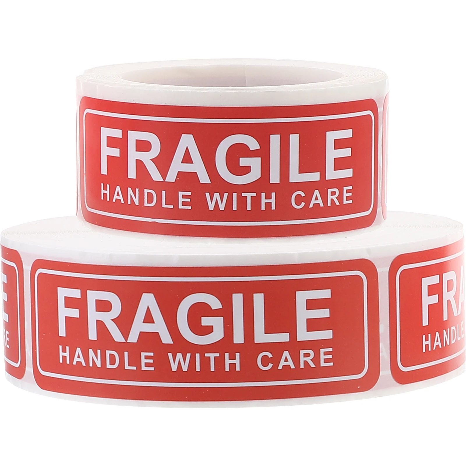 2 Rolls Fragile Stickers For Shipping Packaging Warning Labels Self-Adhesive Durable Packing Tape Waterproof Wear-Resistant