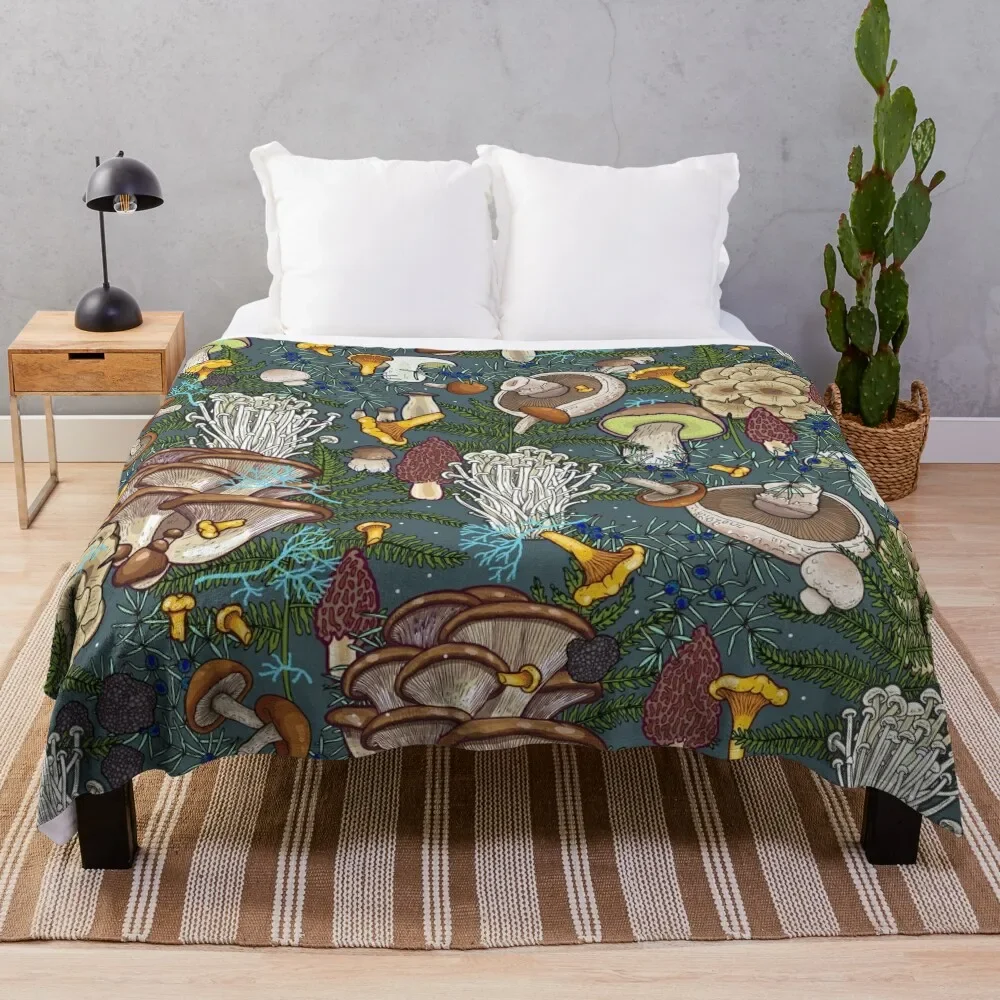 

mushroom forest Throw Blanket Luxury Designer Weighted Blankets