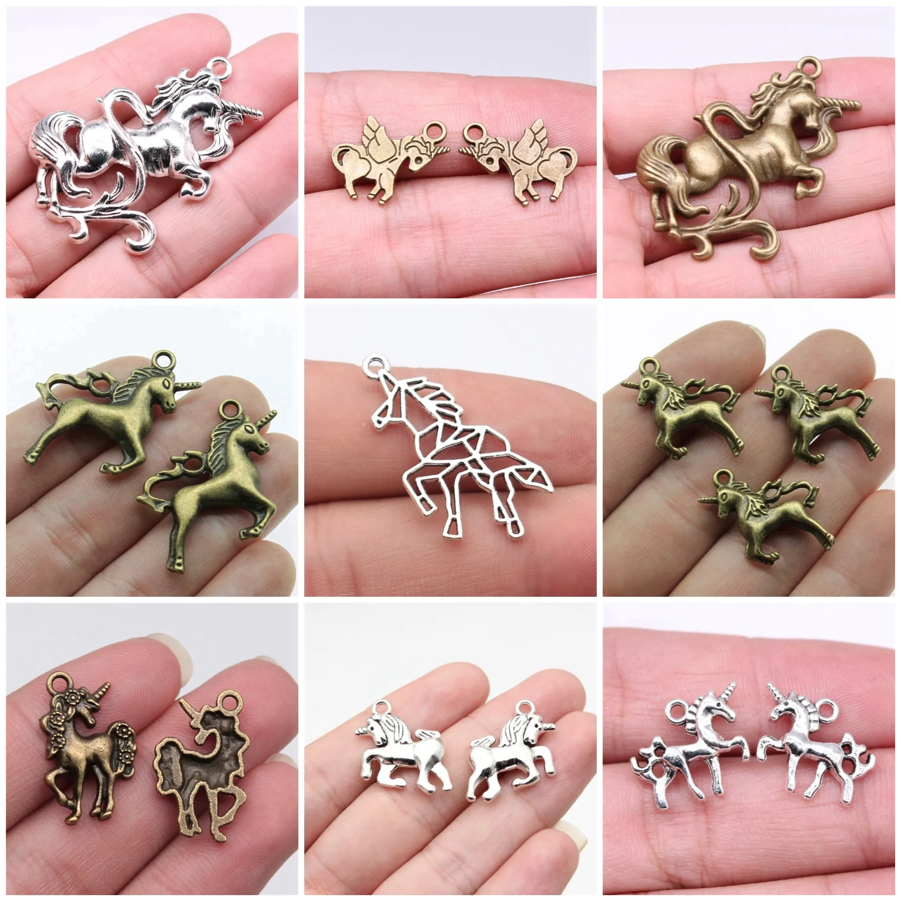 Unicorn Fantasy Horse Charms Pendant Girls Dreamy Charms For DIY Bracelet Necklace Jewelry Making Supplies Wholesale