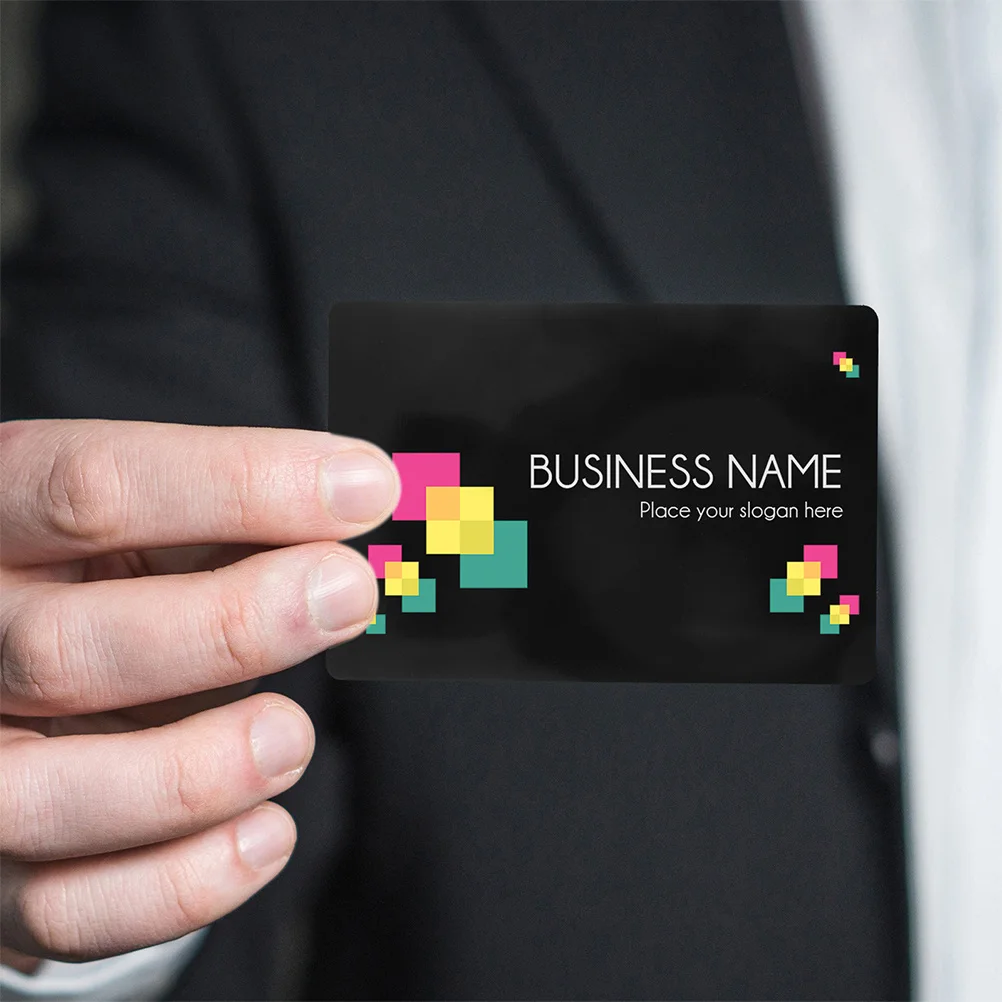 

100Pcs Metal Business Cards Blank Aluminum Sheet for Engraving Nameplate Desk Tag DIY Trophy Plaque Label Tags