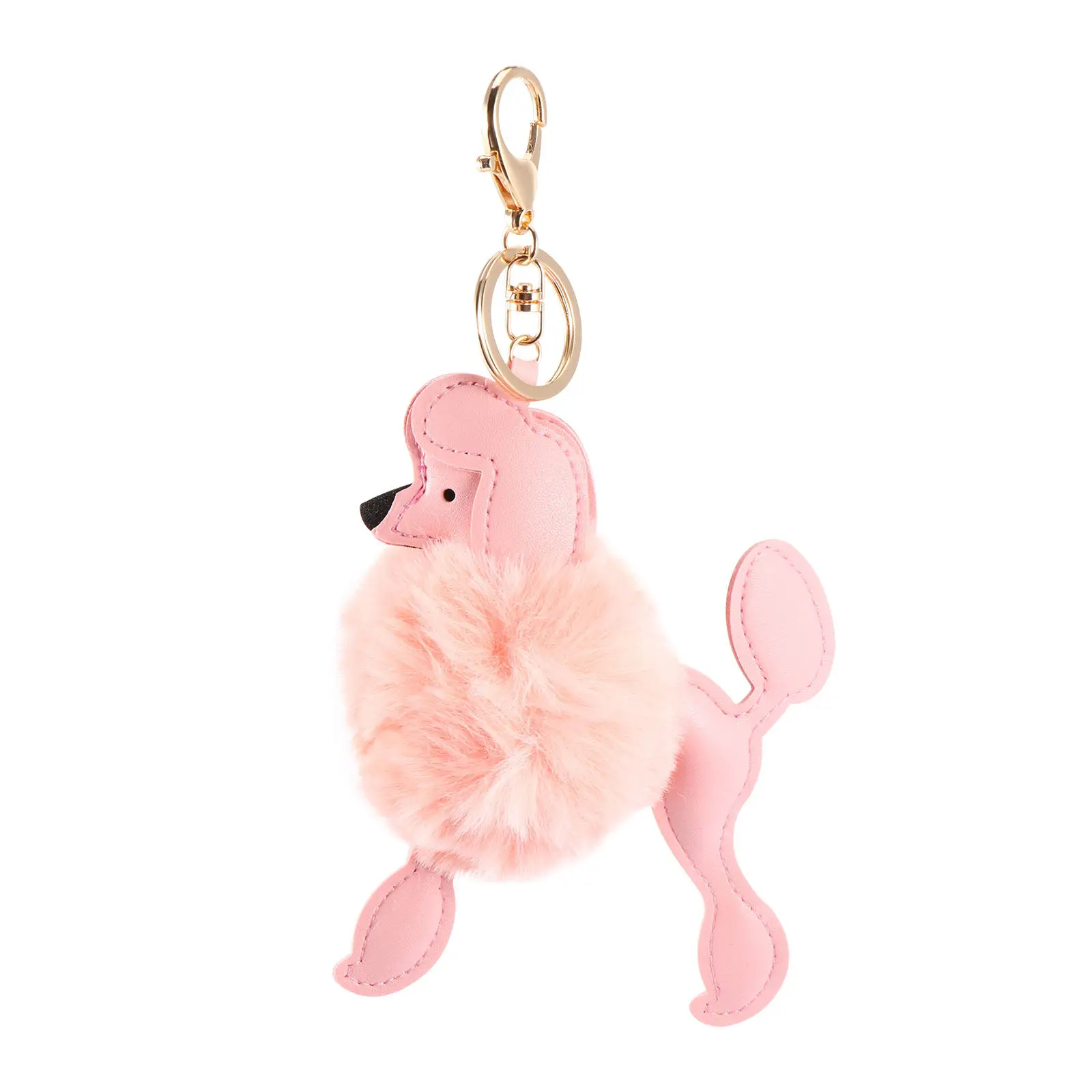 

1Pcs Adorable Dog Shaped Keychain Soft Touch Decorative Pendant for Keys Bag Backpack Purse Wallet Party Favor Gift