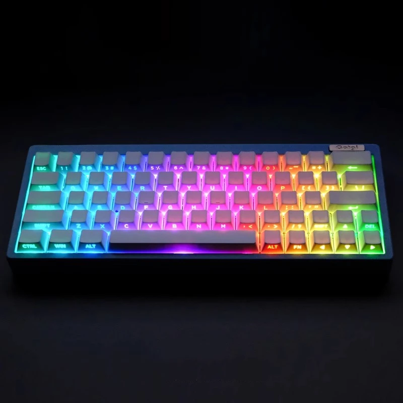 130 Keys/set Side Carving Keycaps PBT Backlit Key Caps OEM Profile Keycap For 61 104 68 87 98 Side Print Transparent