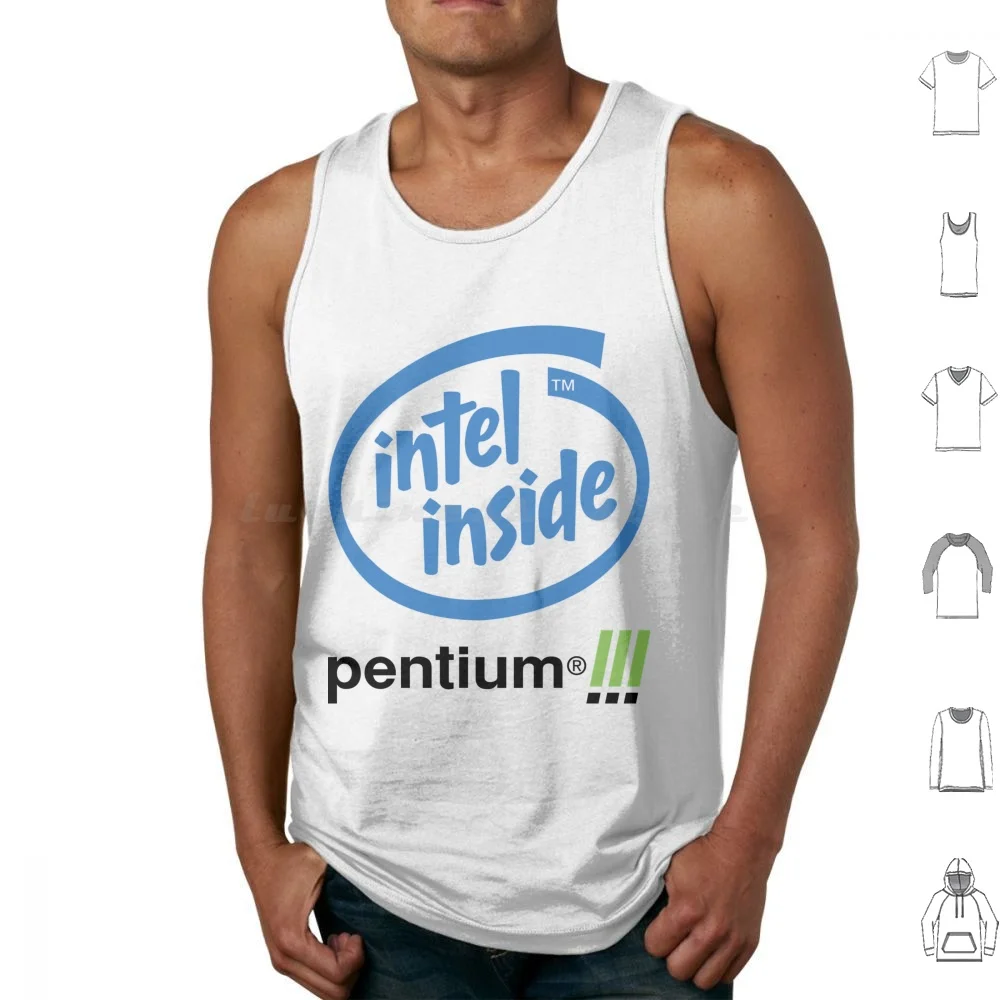 Intel Inside-Pentium Iii Tank Tops Vest Sleeveless Intel Intel Inside Pentium Pentium Iii Pentium 3 Computer Gaming