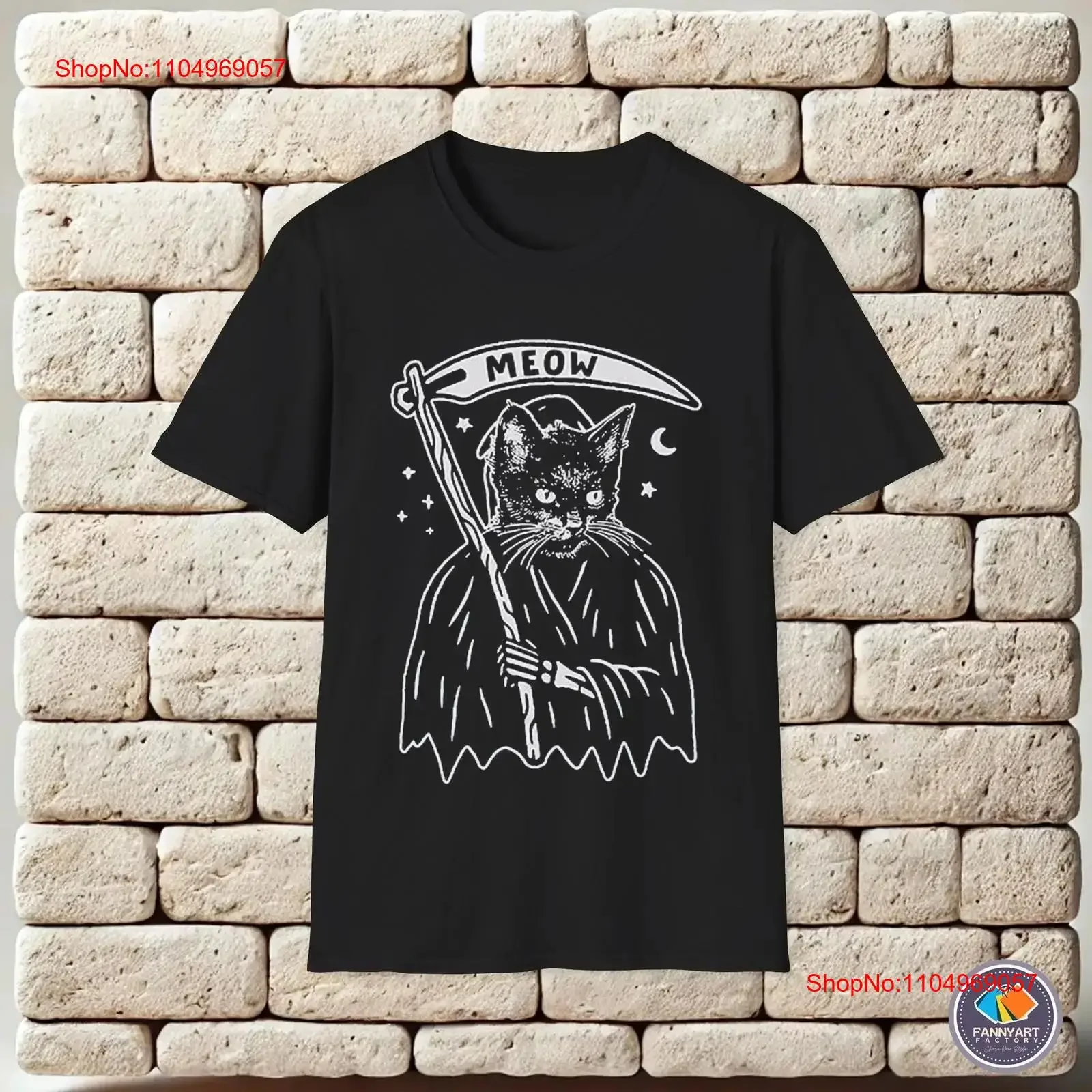 

Cat Grim Peaper Killer T Shirt vintage Washed Soft Top For Everyday Wear Breathable fashion Comfortable streetwear