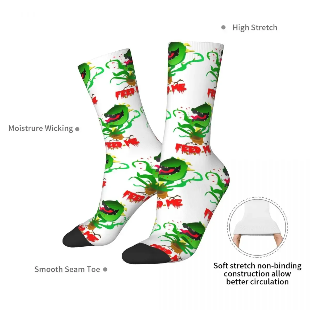 Feed Me Socks Harajuku High Quality Stockings All Season Long Socks Accessories for Man's Woman's Birthday Present