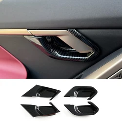 Per BMW serie 5 G60 2024 maniglia interna della porta copertura della ciotola Trim decorazione accessori interni, fibra di carbonio ABS