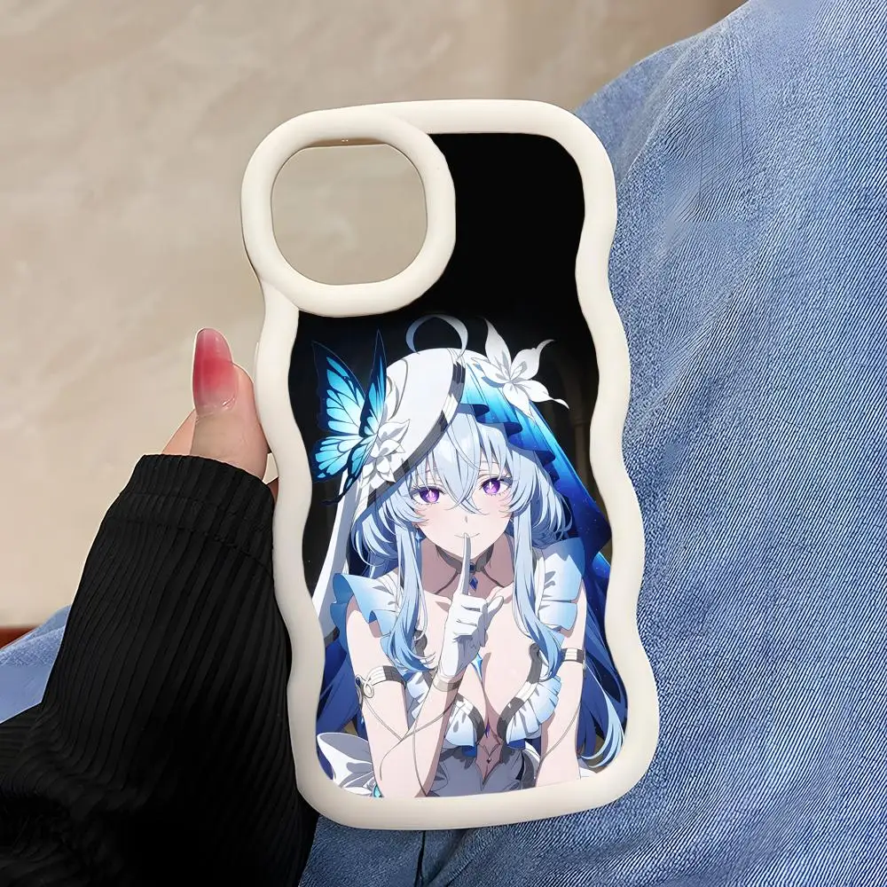 

Чехол Wuthering Waves Shorekeeper для iPhone 17 16 15 14 13 12 11 Air Pro Max Plus с волнистым краем, цветной, из ТПУ