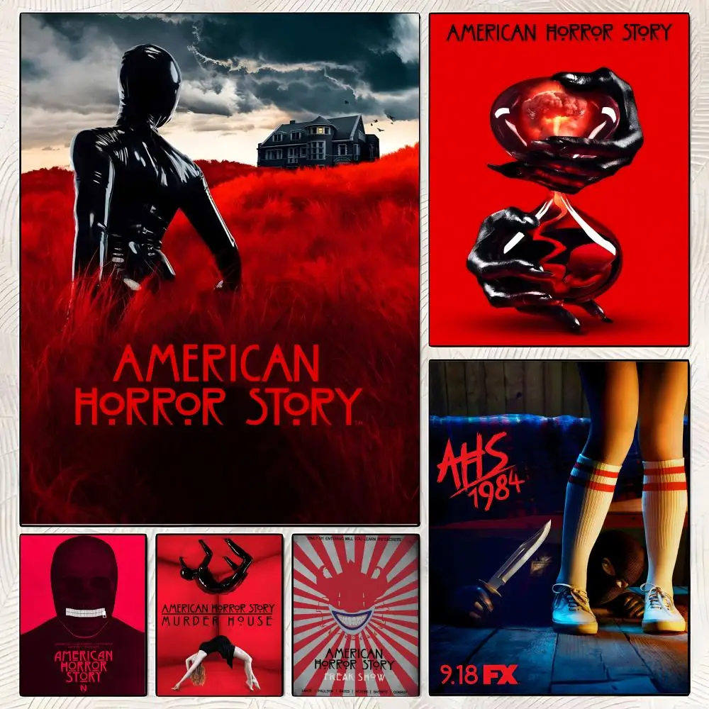 Pôster clássico do filme American Horror Story, adesivos de pôster de alta definição, adequados para quarto, sala de estar, decoração de casa