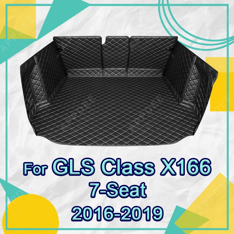 

Auto Full Coverage Trunk Mat For Mercedes Benz GLS X166 7-Seat 2016-2019 17 18 Car Boot Cover Pad Interior Protector Accessories