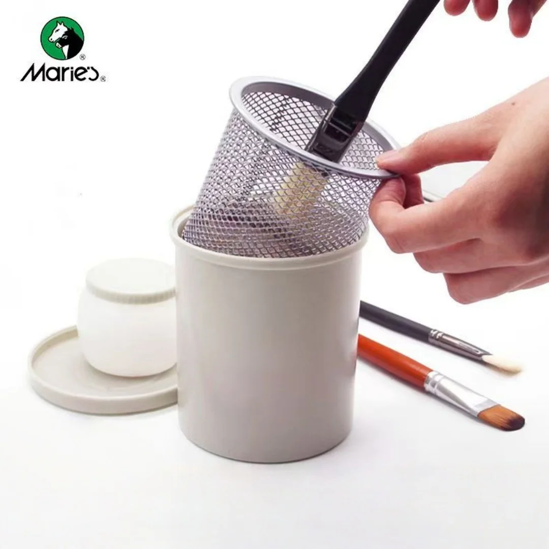 Pen washing bucket for art students, multifunctional stainless steel filter pen washing bucket view 3
