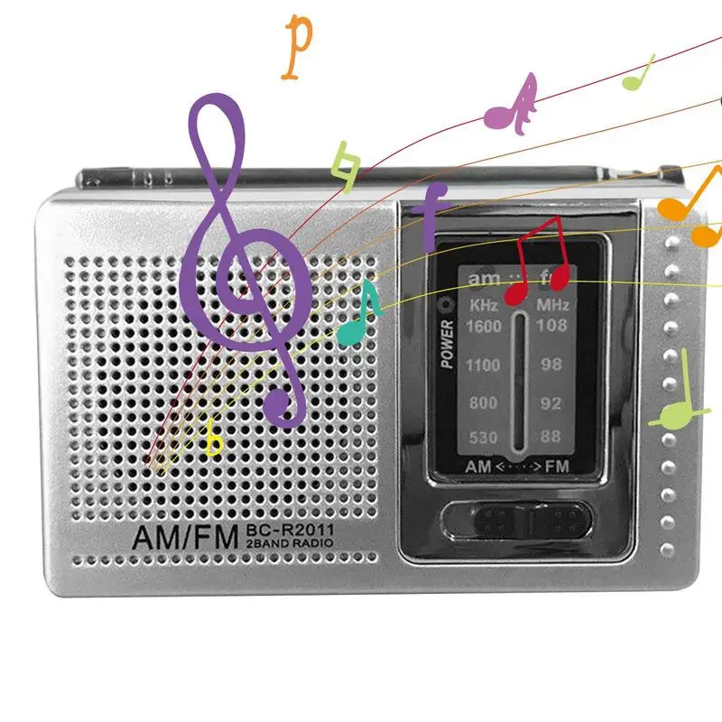 Portable Radio Pocket Mini Compact Transistor Radios Great Reception Earphone Jack Portable Transistor Radio For Walking Camping