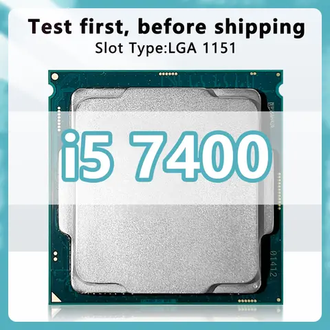 Processeur Core i5-7400 CPU 4 cœurs 4 threads 3.0GHz 6 Mo 65W 7e génération LIncome 1151 pour processeur Q270 Z270 Motherboard i5 7400