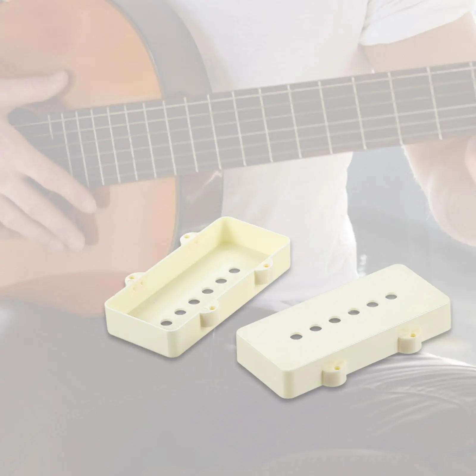 2 Pieces Guitar Pickup Covers Decorative Musical Instrument Accessory Guitar Parts for Show Live Performance Studio Practice
