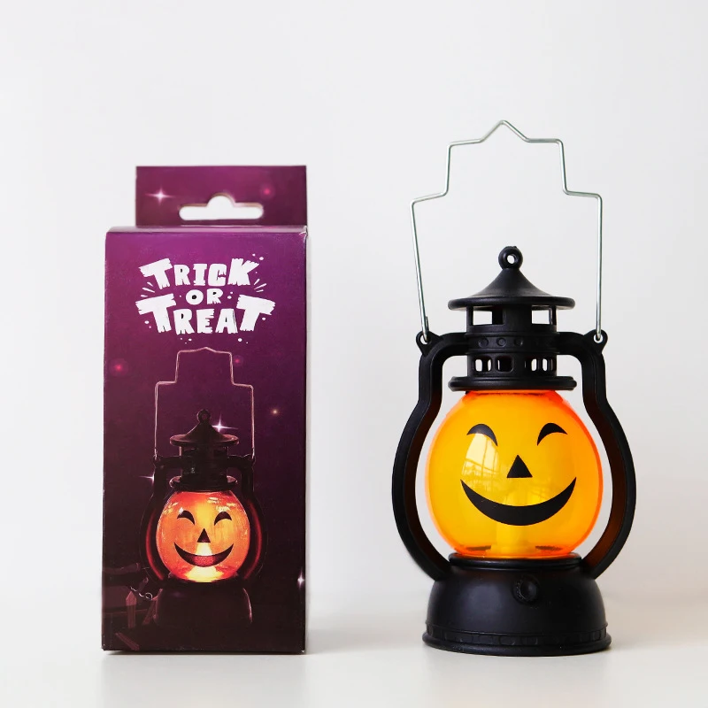 Halloween Hanging Pumpkin Lantern Light Cosplay Pumpkin Lights LED Handheld Lamp for Table Camping Party Home Decor