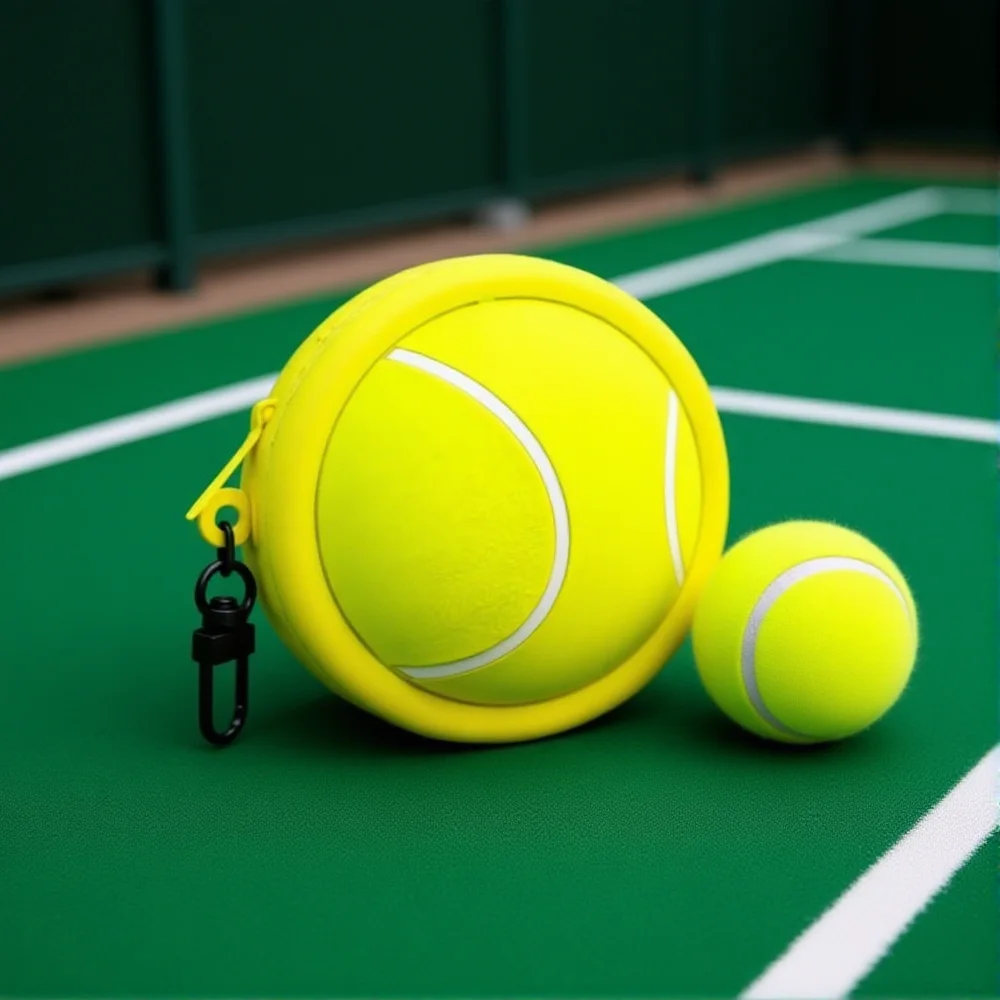 3D Football Basketball Silicone Coin Purse Wallets Cartoon Sports Theme Earphone Storage Bag Mini Ball Shaped Key Zipper Pouch