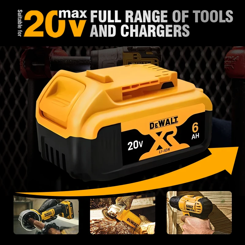DEWALT 18V baterie 9000Ah originální dobíjecí baterie pro elektrické nářadí DCB201 DCB205 DCB206 DCB200 20V 6Ah MAX baterie FlexVolt - náhled 5