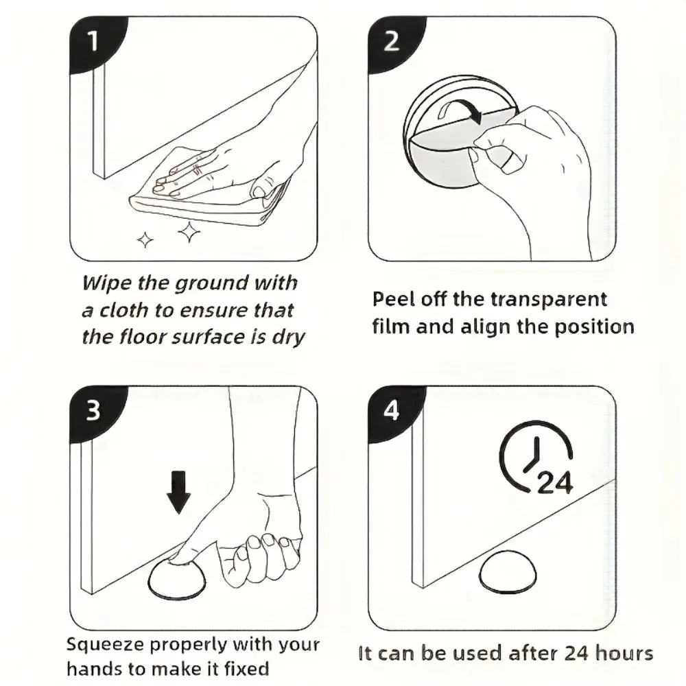 

Прозрачный силиконовый дверной стопор, натертый маслом из ПЭТ, дверной стопор без сверла, креативный цилиндр, анти-ударная накладка