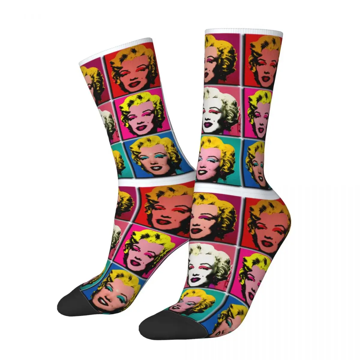 

Casual Marilyn Abstract Art Basketball Socks Pop Art Polyester Long Socks for Women Men Non-slip