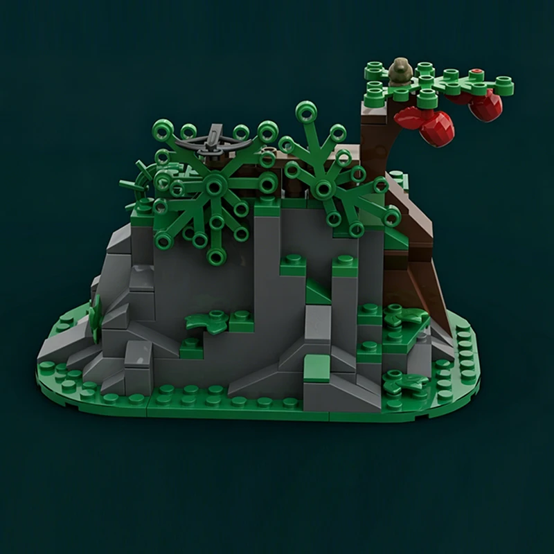 Medieval Castle Model MOC Building Bricks Forest Bandit Hideout Modular Technology Gifts Holiday Assemble Children Toys Suit