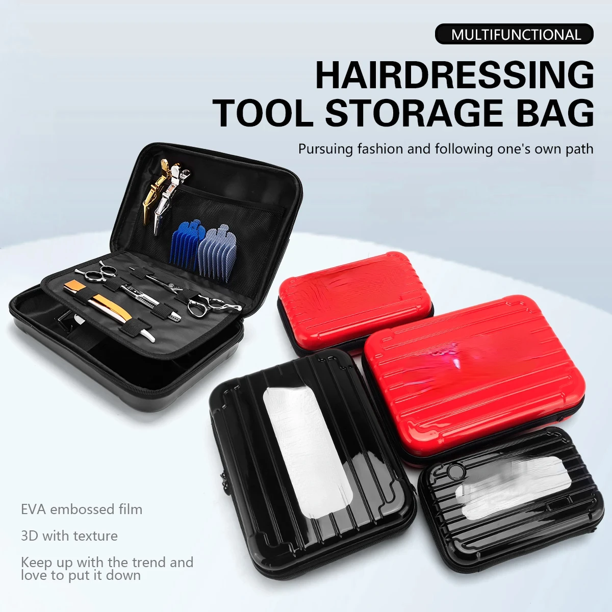 

Waterproof Shockproof Hair Scissors Case Portable Trimmer Styling Tool Box