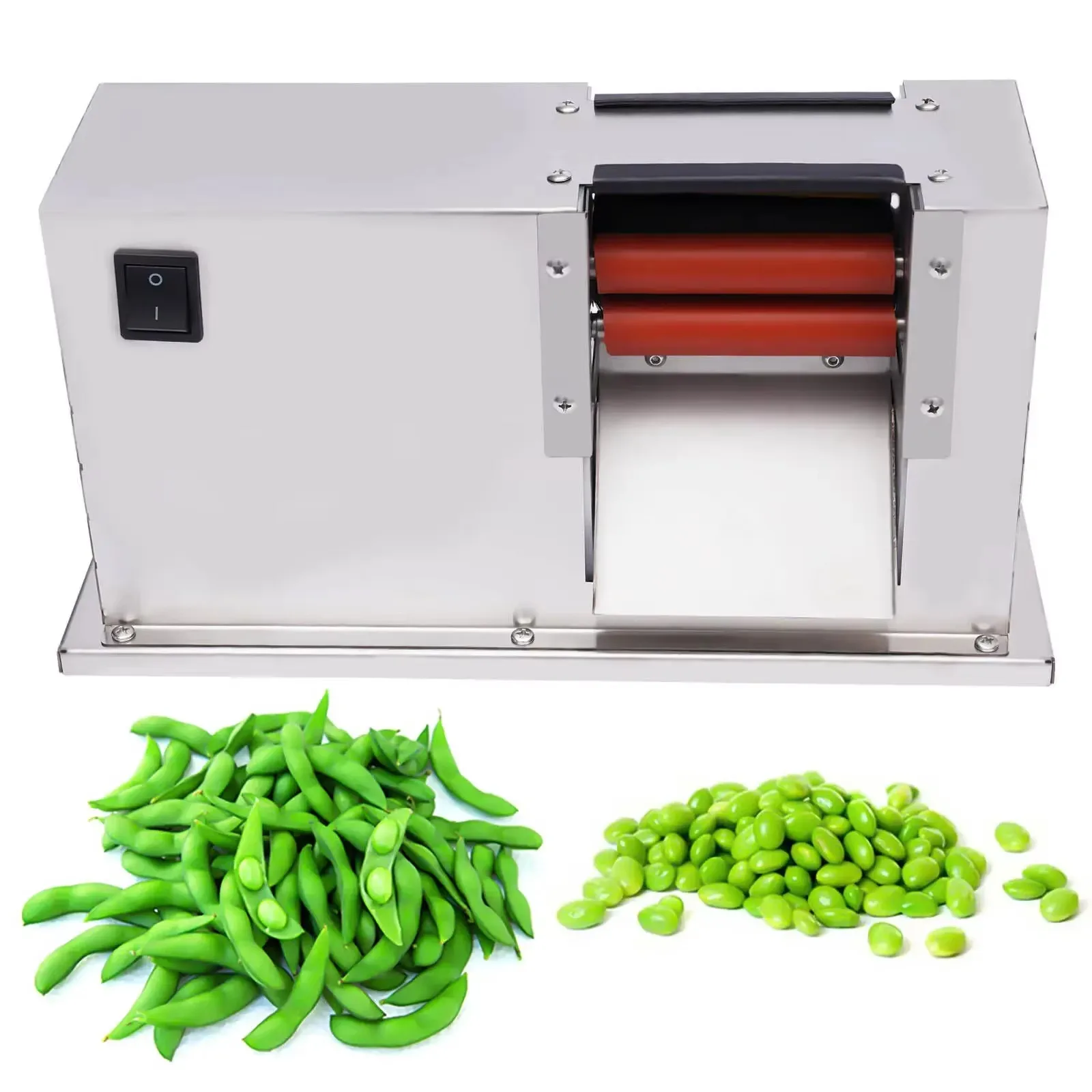 For 110V 15W Semi-Automatic Pea Bean Sheller Electric Pea Sheller Machine for Peas/Soy/Beans/Edamame Motor Speed 50RPM