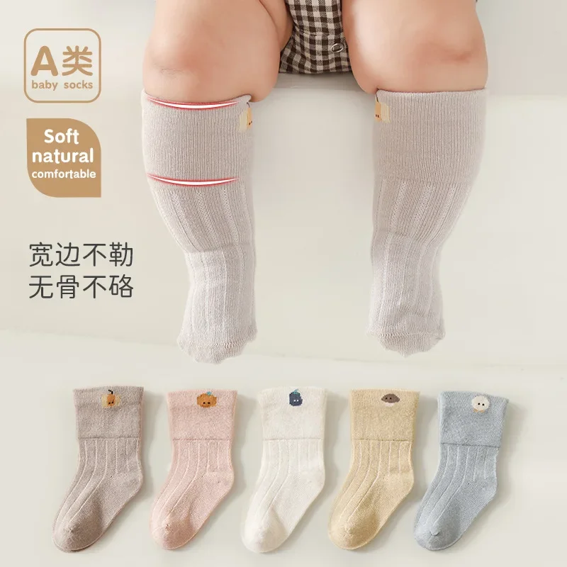 

Spring and Autumn New Baby Socks Boneless Loose Baby Socks Cartoon Class A Children's Cotton Socks Newborn