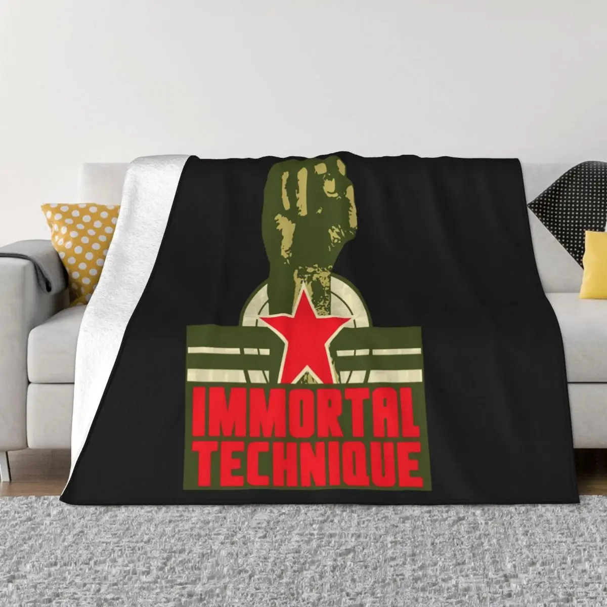 Immortal Technique White Cotton New Men Size S To 3Xl Family Customized Solid Color Humour Throw Blanket