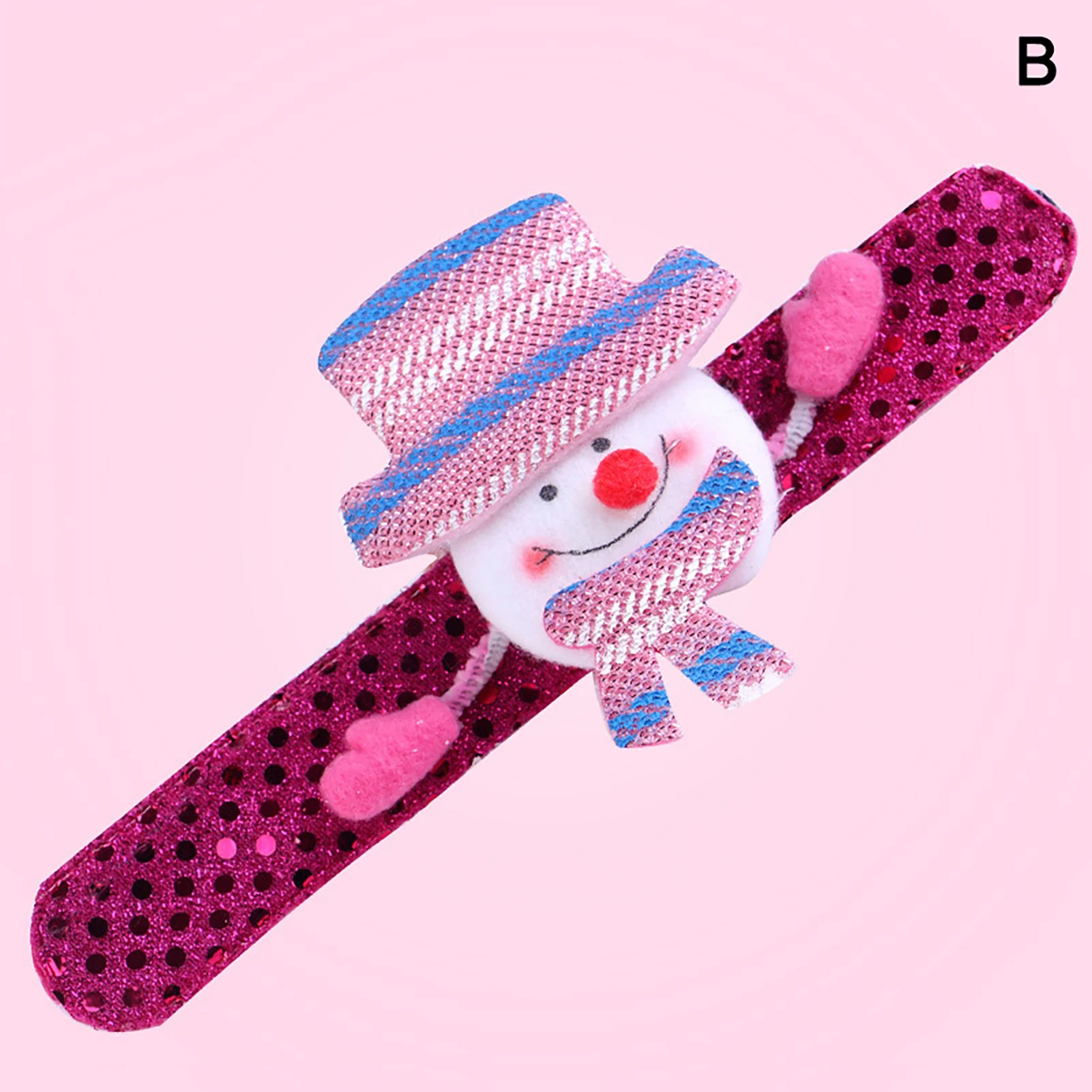 Christmas Snowman Slap Bracelets Resistant to Squeezing and Kneading Bracelets Holiday Toys for Kids Girls Boys