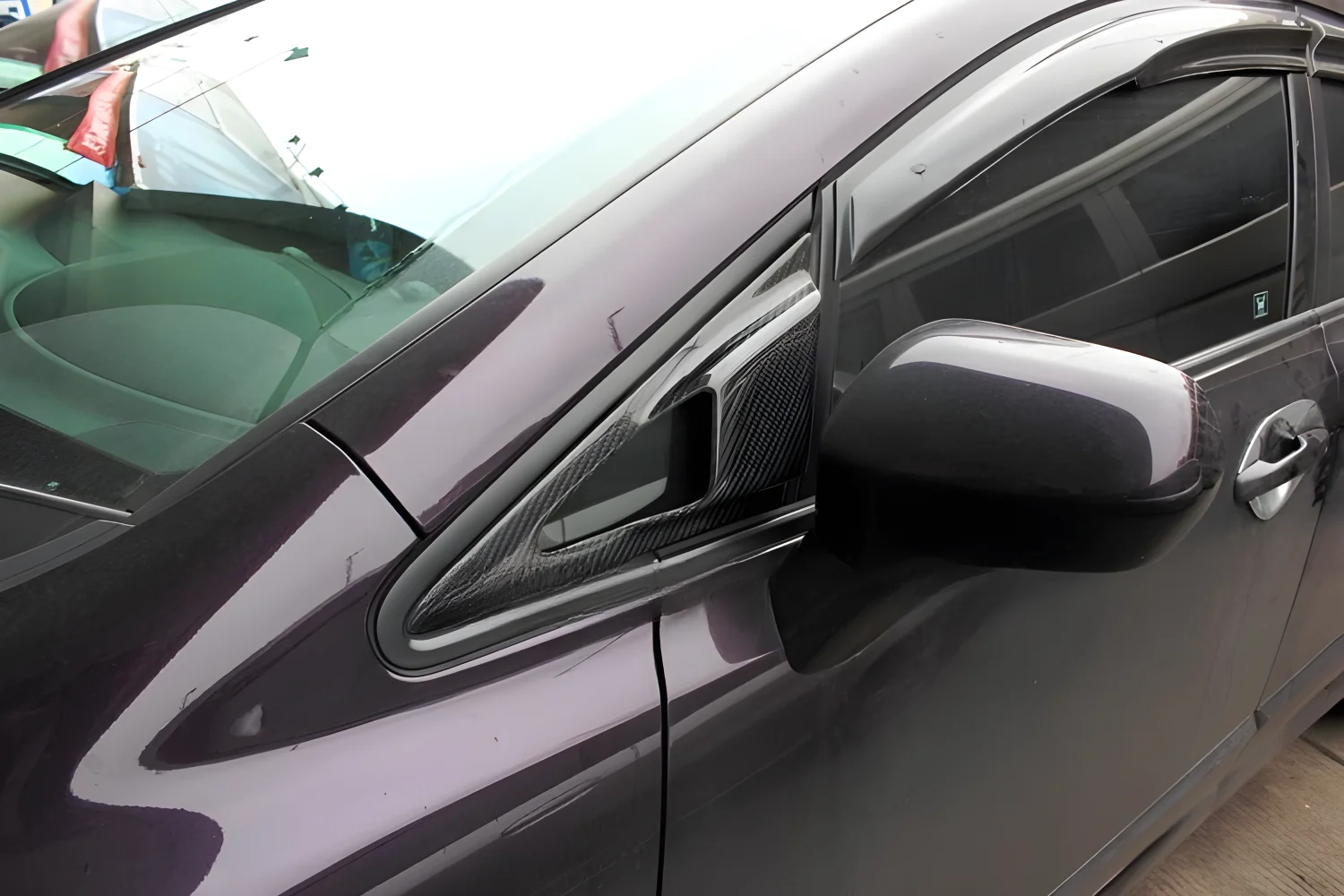 Zewnętrzne żaluzje okienne pasujące do HONDA CIVIC 8 CIIMO FD2 RR FEEL'S Real Carbon Fiber Auto Tuning Body Kit Akcesoria samochodowe